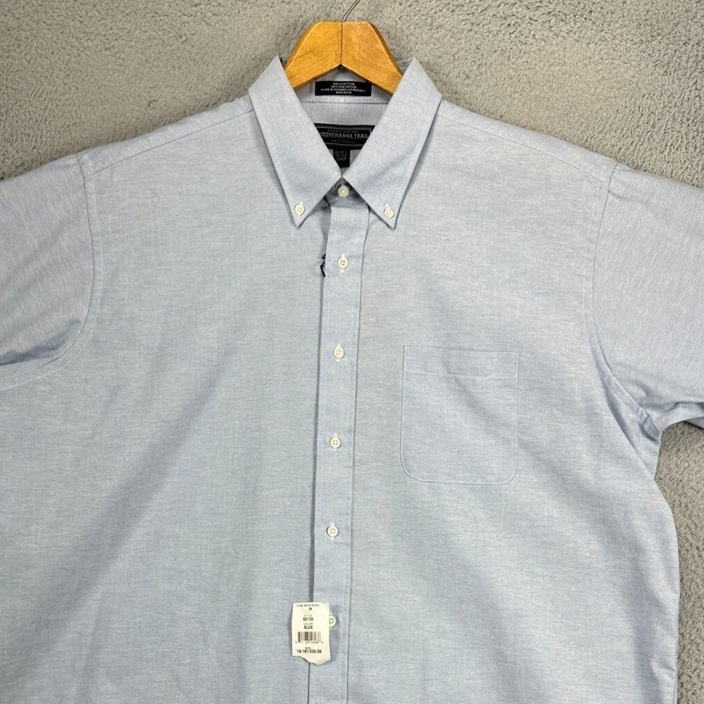 Susquehanna Trail Shirt Mens 18-18.5 2XL Blue Button Down NEW